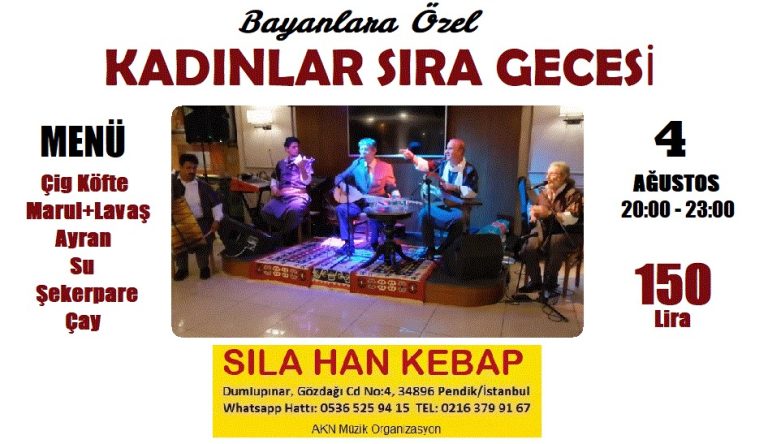 4 Ağustos 2023 Pendik Kadınlar Sıra Gecesi